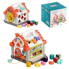 Музичний Будиночок в кор. на бат. "WToys" сортер. 8 пісень укр. мова. звуки. світло 24*23*23см 16180
