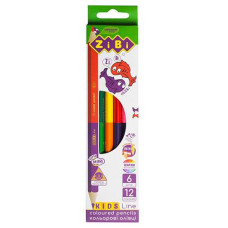 Олівці кол 6/12кол ZIBI Kids line двухстор. карт. упак. ZB 2462 (48/480)