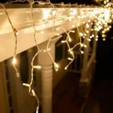 Гірлянда зовнішня штора 100LED Бахрома 5,0*0,7м, каучуковий чорний дріт, теплий білий колір 1445-07