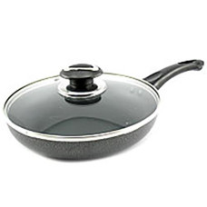Сковорода "Zauberg Non-Stick" мармур. скляна кришка 26см. PN-26H ІНТР (12)