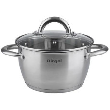 Каструля нерж.  4.7л. "Ringel Bonn" скляна кришка 22см. RG-2003-22 ЮГ-К (4)