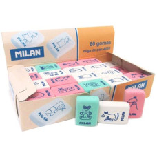 Ластик Milan прямокутня кольорова з тваринками 2,8*1,9*1см. CNM4060 J.Otten (60/1500)