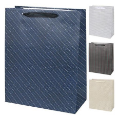 Пакет подарунковий паперовий "Stripes" 26*32*12см. мікс. кол. R96664-M (600)