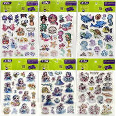 Наклейки 3D в асорт. 19см. ZiBi KIDS Line ZB.63395/96/97/98/99/63400/0106/07