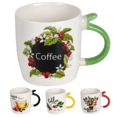 Чашка 340мл. фарфор. "Coffee" мікс. вид. R35466 (72)