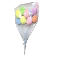Набір яєць пасхальних на паличці "Easter eggs" 20*3см. 9шт/упак. R40483 (360)