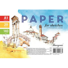 Папір для ескізів  А1, 20арк. 140г/м2   Б034   (10)   Мандарін &&