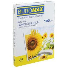 Плівка для ламінування Buromax A4, 100мкр.  216х303мм  100л.  BM 7724 (10)&&
