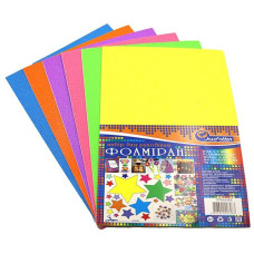 Фоаміран А4, Fluorescent Glitter, 1,7мм товщ. 6 лист, мікс  17F-MIX (96) JO