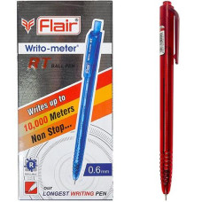 Ручка автомат. кулькова "Flair Writometer RT ball" 10км. ЧЕРВОНА 1311 (12/144/1152)