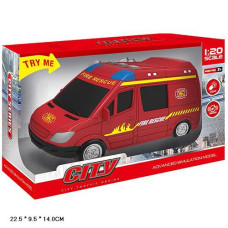 Пожежна в кор. на бат. звук. світло 23*14*12см. 661-045D (48)