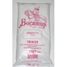 Фасовка пакет 18*35см. "Богатир" Червона 6.0мк. 1000шт. (20)