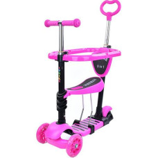 Самокат 5в1 сталь. пластик "Best Scooter" 3колес. PU. світло. рожевий JR 3-103-P (1)