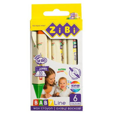 Олівець восковий 6кол. JUMBO ZIBI трикутні ZB 2483 (72)