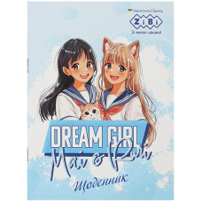 Щоденник А5. 40арк. ANIME GIRL м'яка обкл. скоба. глянец. ламін. SMART Line ZB 13117 (20)