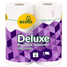 Паперовий рушник 3-х шаровий "Ecolo Deluxe" 2рул. (1)