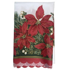 Скатертина поліестер "New Year Квіти" 120*150см. M50079 (160)