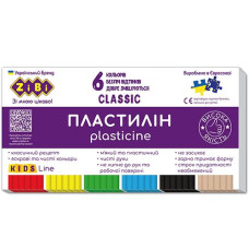 Пластилін ZIBI Kids Line СLassic 6кол. 120г. ZB 6230 (40)