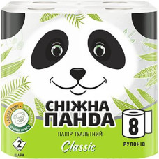 Туалетний папір "Сніжна панда Classic/Aroma/Бамбук" 2-х шаровий. 8шт./упак, ціна за упаковку!!! (8)