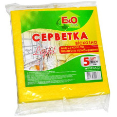 Серветка для прибирання віскоза 5шт. "ТМ EKO+" 200100 15002 АППТ (80)