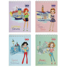 Блокнот A6, TRAVEL GIRLS 40арк. на пруж. KIDS Line ZiBi  ZB.12136  (1)