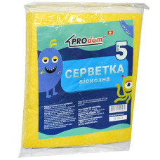 Серветка для прибирання віскоза 5шт. "Продом ШК" 20207 АППТ (80)