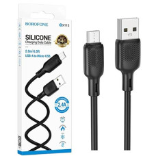 Кабель зарядний Borofone "Lenny" (USB-Micro) 2.0м. силікон BX113 (1)