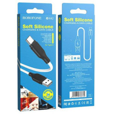 Кабель зарядний Borofone (USB-Type-C) 3.0A. 1.0м. мікс. кол. BX42 (1)