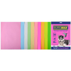 Папір офс А-4 50а/80г 10 кол Pastel+Neon 2721750-99 BM BUROMAX