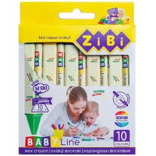 Олівець восковий 10кол. JUMBO ZIBI трикутні Baby Line ZB 2482 (72)
