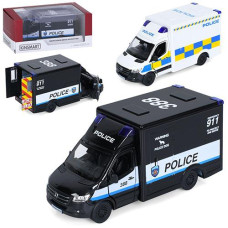 Машинка в кор. метал. "KINSMART Поліція" інерц. гум. колеса 2вид. KT5479W (24)