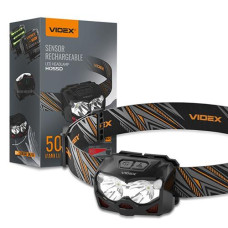 Ліхтарик на голову в кор. акум. Videx 500Lm (white+red) 5000K VLF-H055D (1)