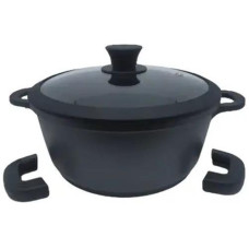 Каструля алюм. 2.5л. "Krauzer Carbon Strong" скляна кришка 28*28см. 77091 Kvr (1/6)