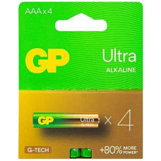 Бат. R3 бл. GP Ultra Alkaline ААА 1х4шт на бліст 24AUETA21-2BC4 (4/40/320)